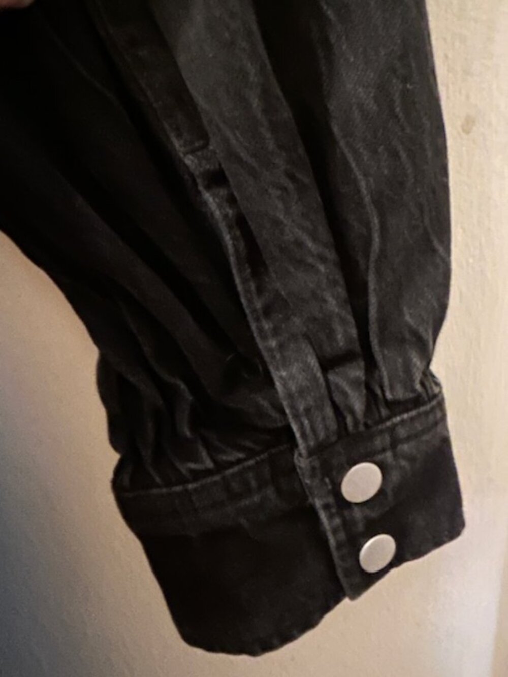 We the Free Free People Chain of Command Black Denim Fray Fitted Mini Dress NEW - Picture 9 of 16